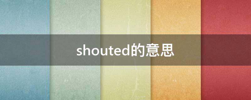  shouted的意思